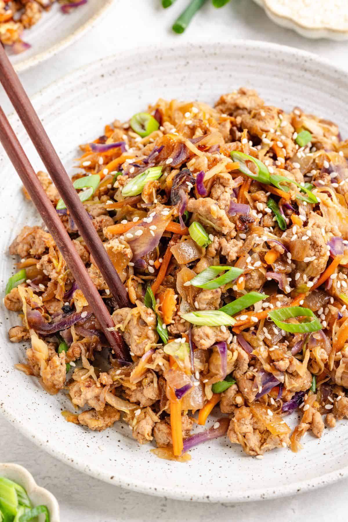 Pork Egg Roll in a Bowl